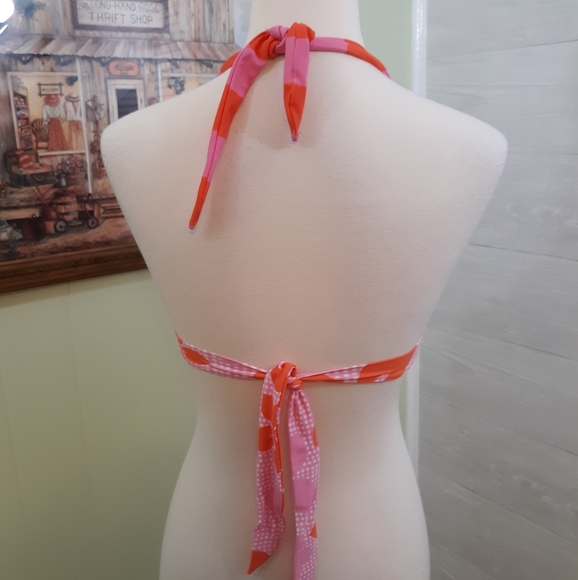 Decree floral snap bikini top sz small *D - Picture 2 of 4